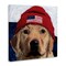 Stupell Industries American Dog in Hat Canvas, design by Wani Pasion